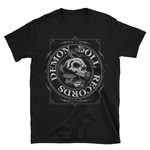 Demon Doll Skull Logo Black Unisex T-Shirt